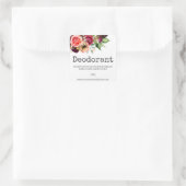 Vibrant Floral White Deodorant Vierkante Sticker (Tas)