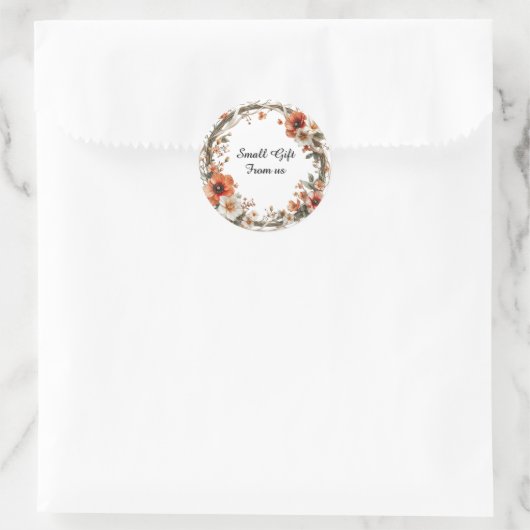 Vibrant Floral Wreath Ronde Sticker (Tas)