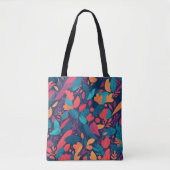 Vibrant floreel patroon tote bag (Voorkant)
