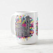 Vibrant Florence Italy Cathedral Graphic Koffiemok (Voorkant links)