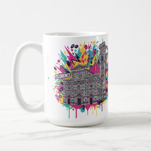 Vibrant Florence Italy Cathedral Graphic Koffiemok (Links)