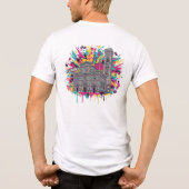 Vibrant Florence Italy Cathedral Graphic Tri-Blend Shirt (Achterkant)