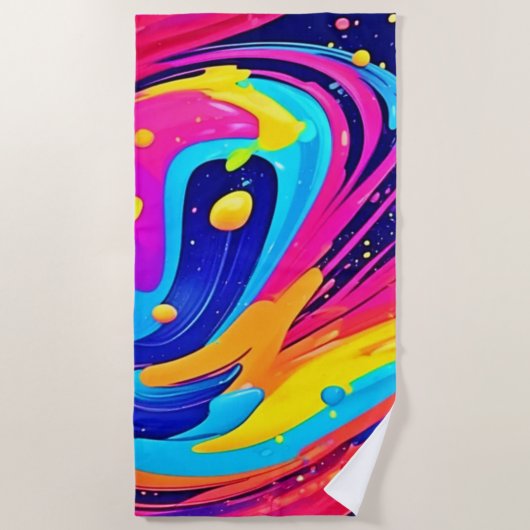 Vibrant Flow Color Burst Strandlaken (Voorkant)