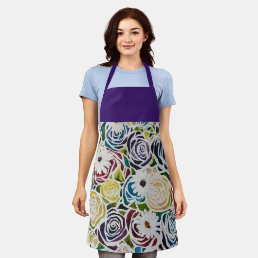 Vibrant Flower Rose Bouquet Schort (Gedragen)