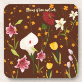 Vibrant Flowers Bier Onderzetter (Voorkant)