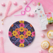 Vibrant Flowers & Ferns Papieren Bordje (Feest)