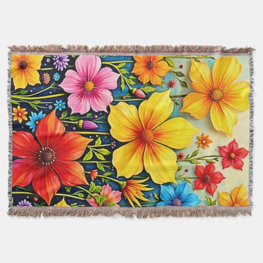 Vibrant Flowers: Garden of Joy Art Deken (Voorkant)