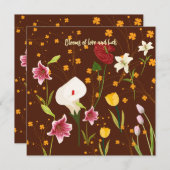 Vibrant Flowers Kaart (Voorkant / Achterkant)