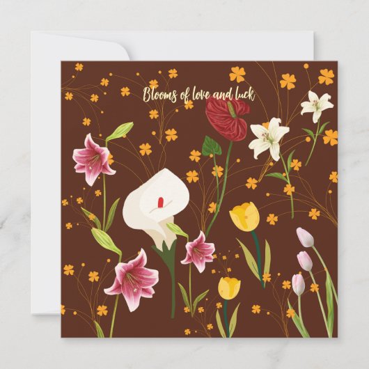 Vibrant Flowers Kaart (Voorkant)