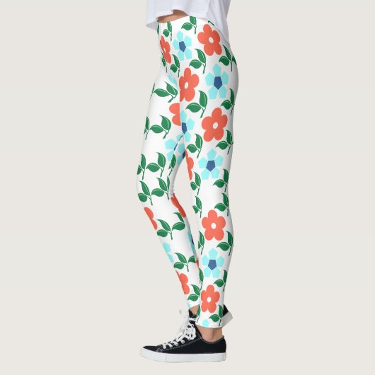 Vibrant Flowers & Leaf Leggings (Links)
