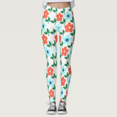 Vibrant Flowers & Leaf Leggings (Voorkant)