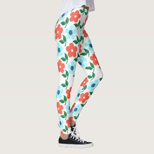 Vibrant Flowers & Leaf Leggings (Rechts)