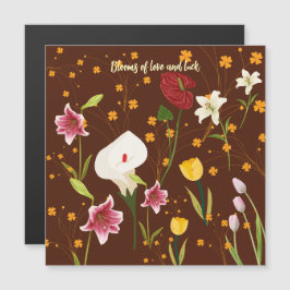 Vibrant Flowers Magnetische Uitnodiging
