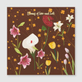 Vibrant Flowers Magnetische Uitnodiging (Voorkant)