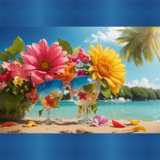 Vibrant Flowers Onderzetter