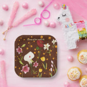 Vibrant Flowers Papieren Bordje (Feest)