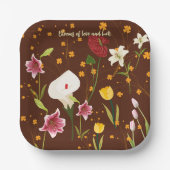 Vibrant Flowers Papieren Bordje (Voorkant)