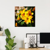 Vibrant Flowers Poster (Thuiskantoor)