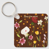 Vibrant Flowers Sleutelhanger (Voorkant)
