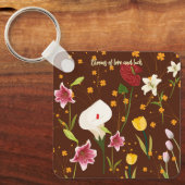 Vibrant Flowers Sleutelhanger (Voorkant)