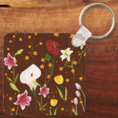 Vibrant Flowers Sleutelhanger (Achterkant)