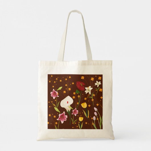 Vibrant Flowers Tote Bag (Achterkant)