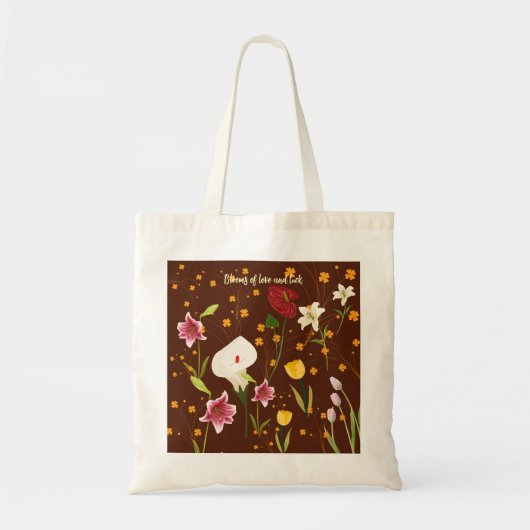 Vibrant Flowers Tote Bag (Voorkant)