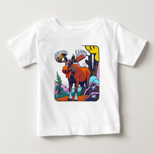 Vibrant Forest Animal Graphic T-shirt (Voorkant)