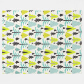 Vibrant Forest ⎢ Fleece Blanket Deken (Voorkant (Horizontaal))