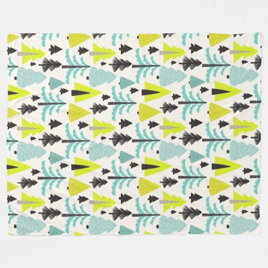 Vibrant Forest ⎢ Fleece Blanket Deken (Voorkant (Horizontaal))