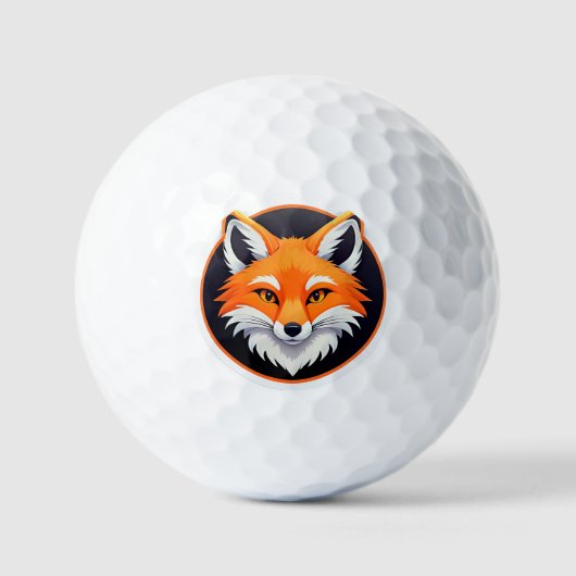 Vibrant Fox Head Golfballen (Voorkant)