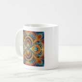 Vibrant Fractal Art Coffee Mok (Voorkant links)