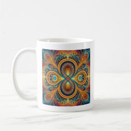 Vibrant Fractal Art Coffee Mok