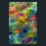 Vibrant Fractal Nebula Swirl Energy Perfect Poster<br><div class="desc">Swirling tendrils of electric turquoise, lime, cyan, fiery orange, magenta, and deep indigo explode across the frame in fractal-like motion. Gossamer threads of yellow-green and peach float like aurora ribbons through darker violet and navy veins, creating luminous depth and a sense of boundless creative energy. The soft, radiant texture evokes...</div>