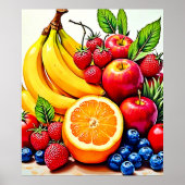 Vibrant Fresh Fruit Delight Design Poster (Voorkant)