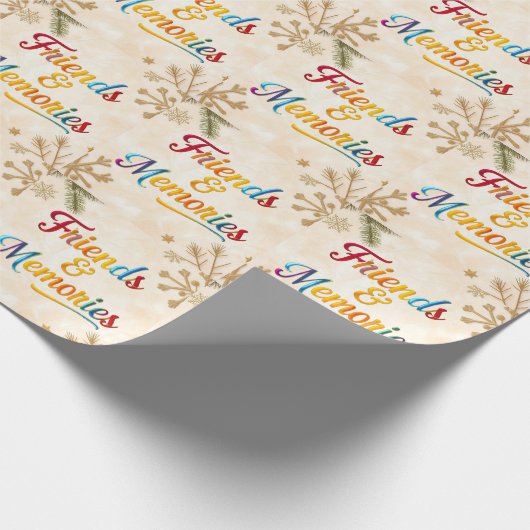 "Vibrant Friendship Vibes" Cadeaupapier (Hoek)