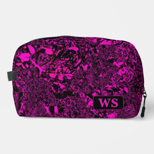 Vibrant Fuchsia Monogram Toiletry Bag  Toilettasje (Voorkant)