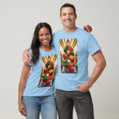 Vibrant Futuristic Art Deco Illustration T-shirt (Unisex)