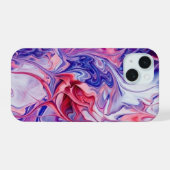 Vibrant Galaxy Acrylic Pour Phone Case iPhone 15 Case (Achterkant horizontaal)