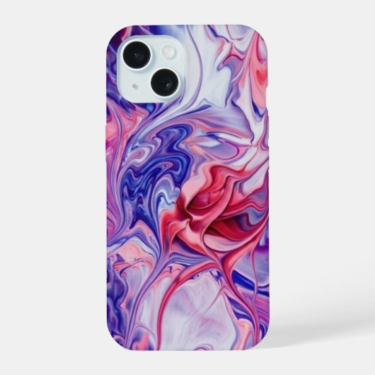 Vibrant Galaxy Acrylic Pour Phone Case iPhone 15 Case (Achterkant)