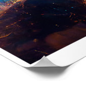 Vibrant Galaxy Geïnspireerd Canvas Poster (Hoek)