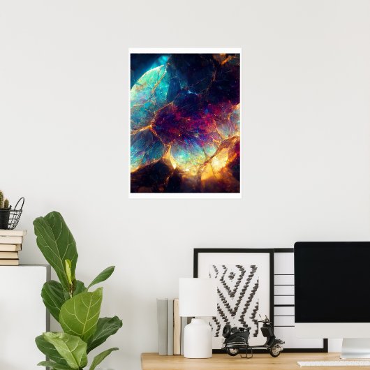 Vibrant Galaxy Geïnspireerd Canvas Poster (Thuiskantoor)