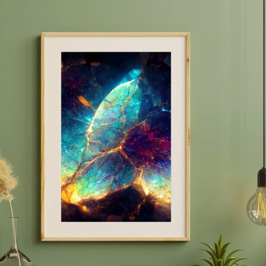 Vibrant Galaxy Geïnspireerd Canvas Poster