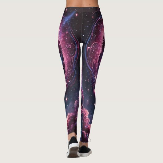 Vibrant Galaxy Swirl Vrouwen Leggings (Achterkant)