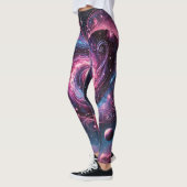 Vibrant Galaxy Swirl Vrouwen Leggings (Links)