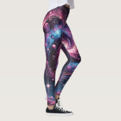 Vibrant Galaxy Swirl Vrouwen Leggings (Rechts)