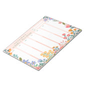 Vibrant Garden Floral Weekly Planner Notepad Notitieblok (Schuin)