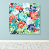 Vibrant Garden Symphony Canvas Afdruk (Insitu (Houten vloer))