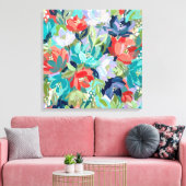 Vibrant Garden Symphony Canvas Afdruk (Insitu (Woonkamer))