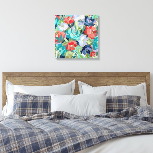 Vibrant Garden Symphony Canvas Afdruk (Insitu (Slaapkamer))